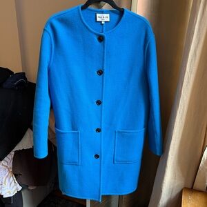 Paul & Joe Paris Blue Women's Coat Collarless